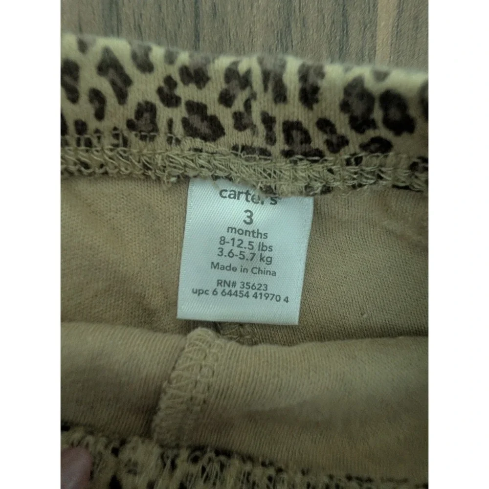 Baby Girl 3 Month Outfit Bundle Carter's & First Impressions Pink Floral Leopard